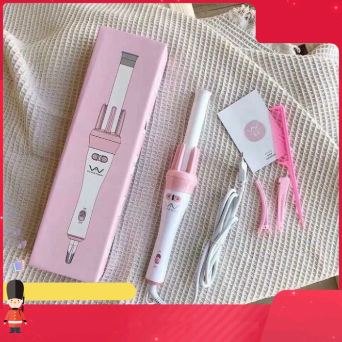 Máy uốn tóc VIVI- Máy Uốn Tóc Xoăn Tạo Kiểu Tự Động Cao Cấp, Lược Uốn Xoăn Tự Động Xoay 360 Độ