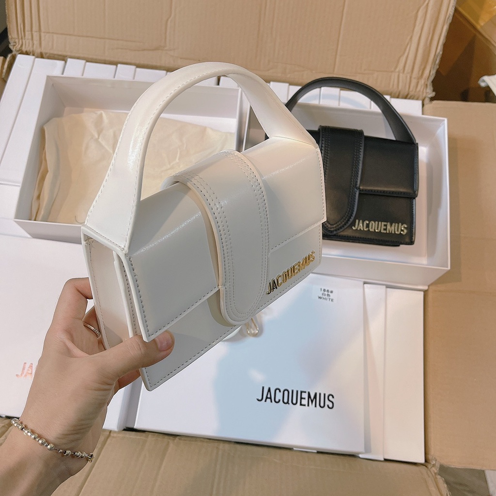 Túi jacquen quai cầm bảng to kèm dây dài đeo chéo chát da trơn mịn fullbox