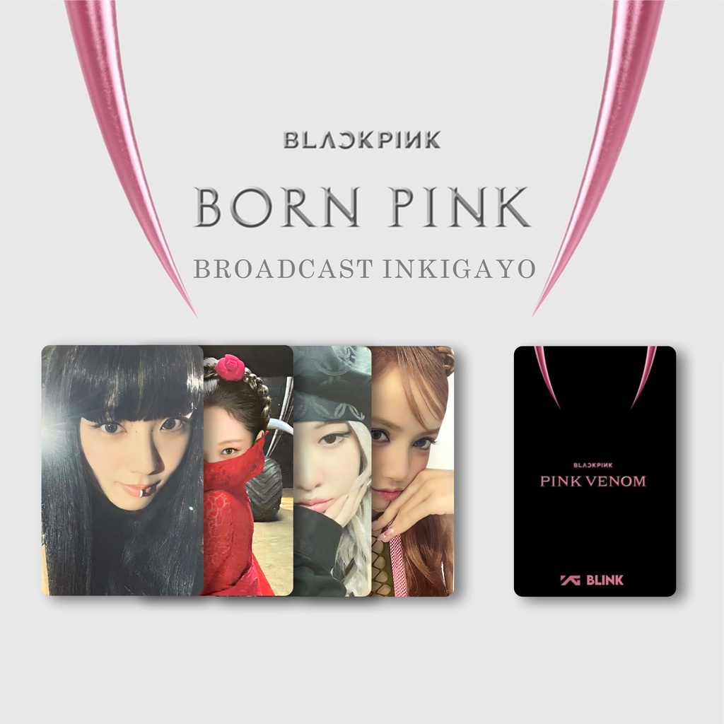 Set 4 card BLACKPINK Broadcast Special 'Pink Venom' Inkigayo