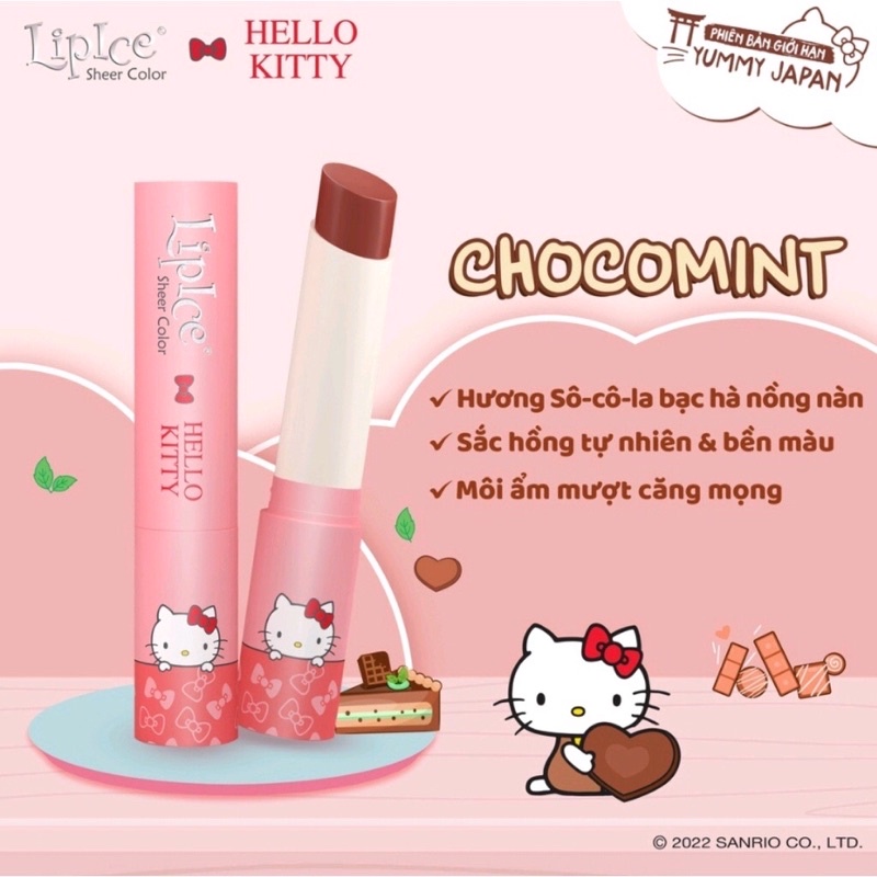 SON LIPLCE CÓ MÀU CHOCO MINT (HỒNG ỬNG ĐỎ )