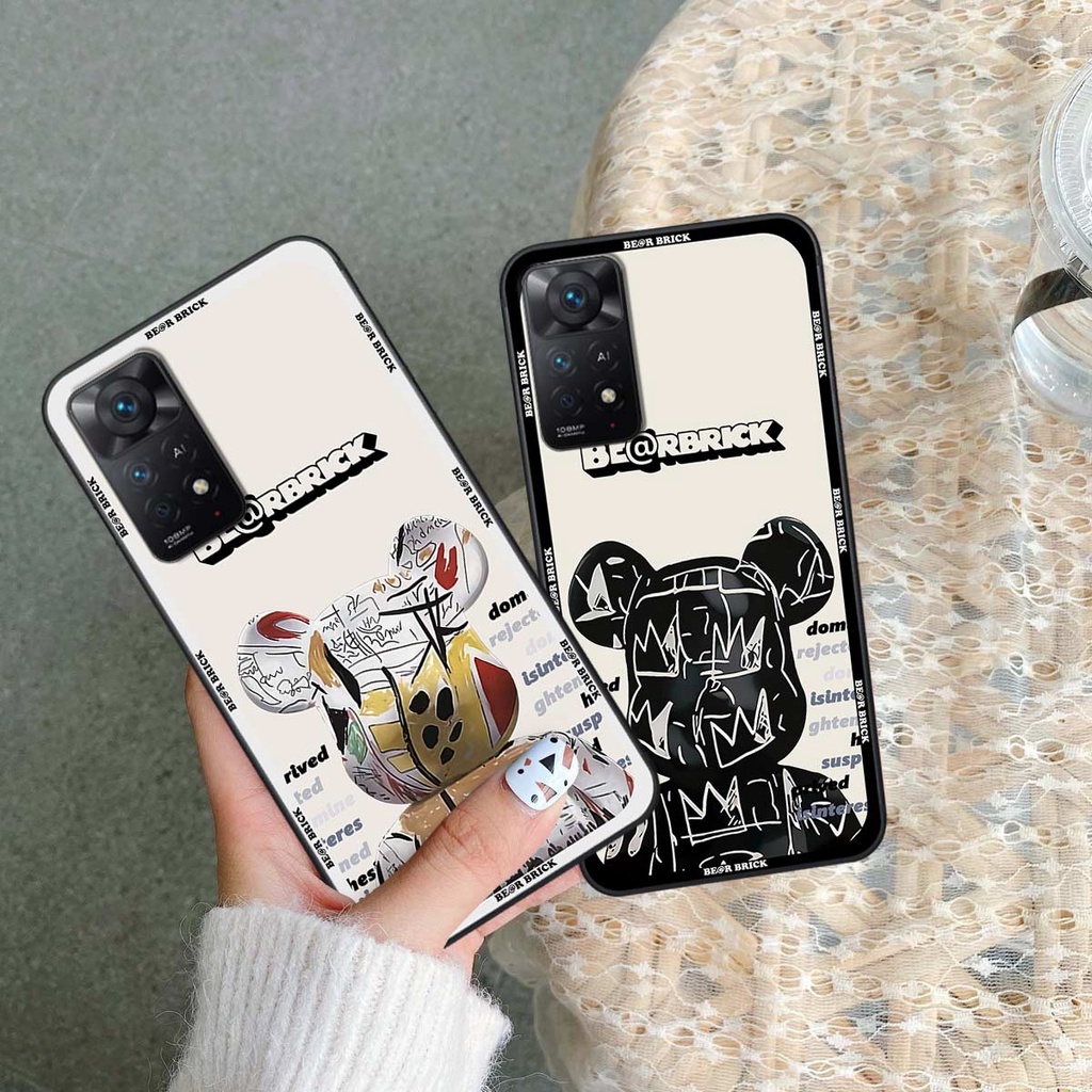 Ốp lưng Xiaomi Redmi Note 11 4G / Note 11S /Note 11 Pro 5G hình gấu bearbrick, smile thời trang, ốp lưng rẻ bền đẹp