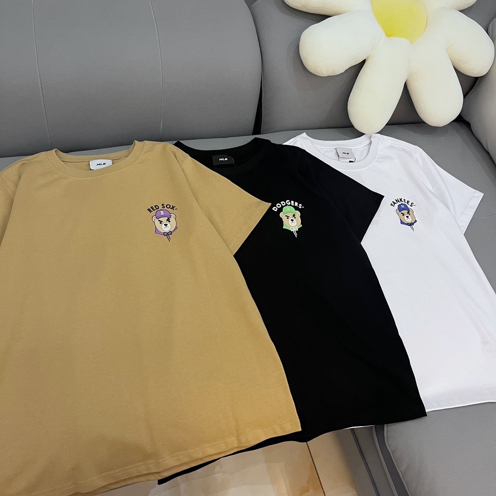 ❤❤❤ Áo Thun Ngắn Tay In Chữ MLB Thời Trang Cho Nam Nữ
