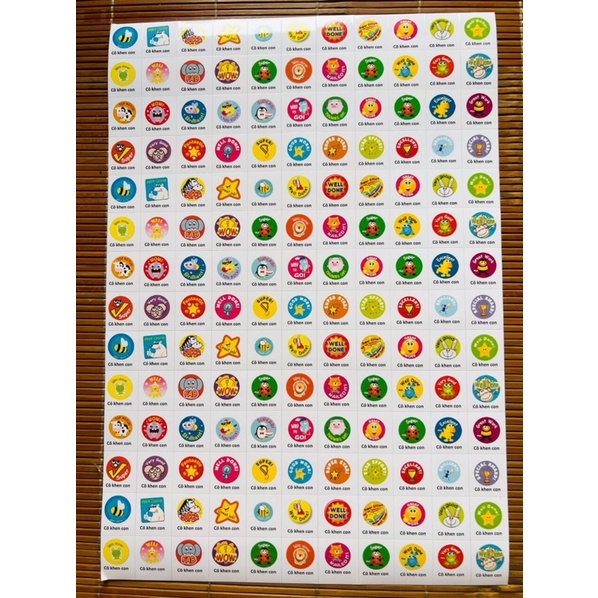 sticker khen thưởng huy hiệu (gồm 154 sticker)