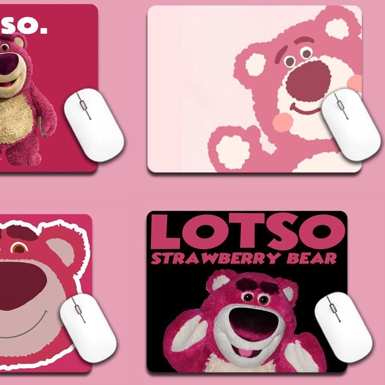 Miếng lót chuột / Bàn di chuột chống trượt hình Gấu Dâu Losto siêu hot - LC Rockcow