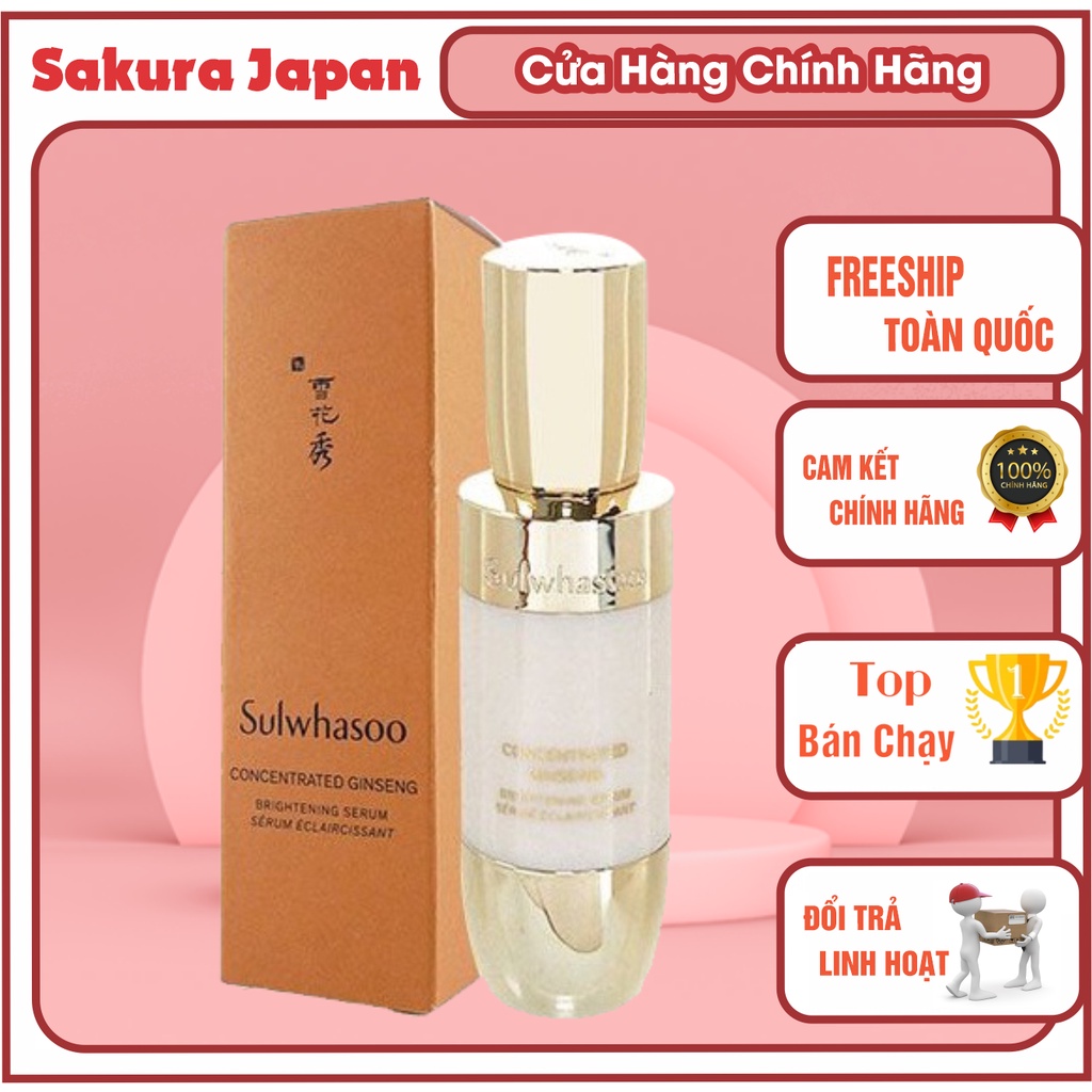 Tinh Chất Dưỡng Trắng Da Chống Lão Hoá Từ Nhân Sâm Sulwhasoo Concentrated Gingseng Brightening Serum 8ml