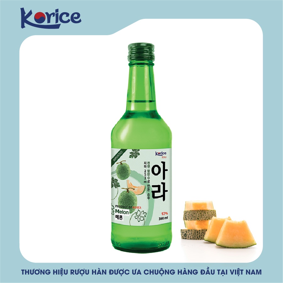 Rượu Soju Korice hương Dưa Lưới 12% 360ml