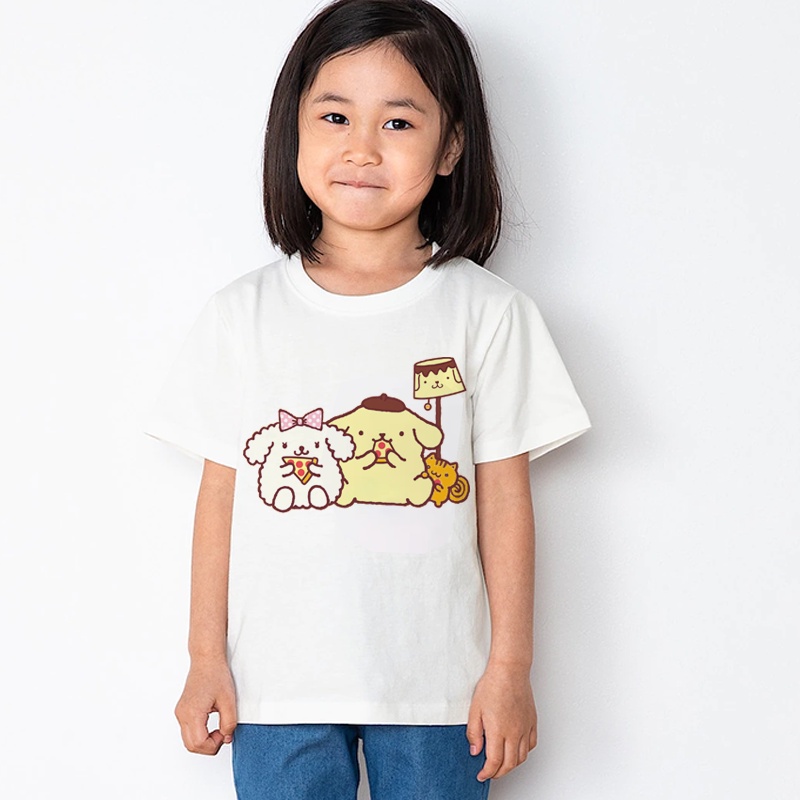 Áo Thun Hoạt Hình Pompompurin Nhật Bản Dễ Thương Unisex Nam Nữ