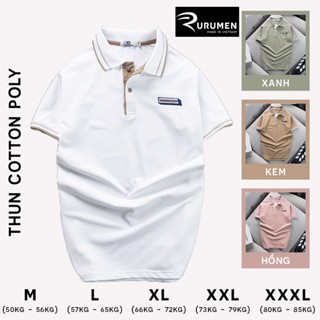 Áo Thun Polo Nam Rurumen - Áo Thun Nam Có Cổ Bo Cổ Viền Phối Màu Big Size