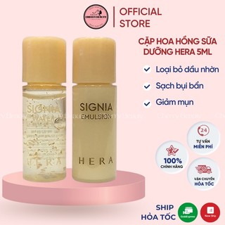 Cặp Hoa Hồng 5ml+Sữa Dưỡng Tái Sinh 5ml Hera Signia date 2025