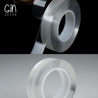 [Hàng loại 1 rộng 3cm] Cuộn keo 2 mặt silicon siêu dính trong suốt
