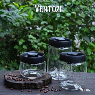 Hũ đựng cà phê có van hút chân không, bình, lọ, hộp thủy tinh đựng coffee, trà, ngũ cốc có van hút chân không