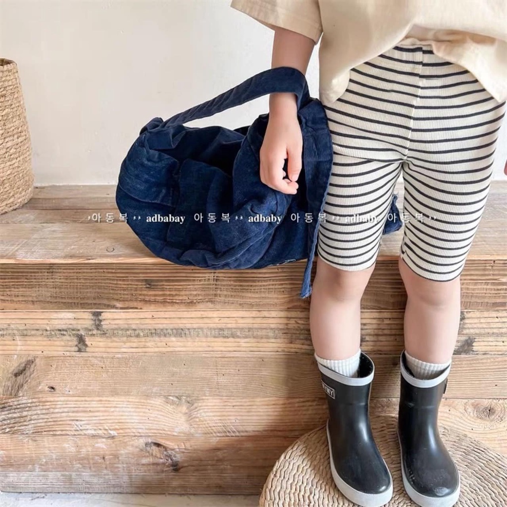 Combo 5 quần legging tăm cho bé quần short đùi kẻ vitage co giãn mềm mại hàng hot trend 2023