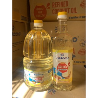 (Cooking oil) Dầu Dừa Tinh Luyện Vietcoco  - 2 LÍT  ( Dầu chiên xào)