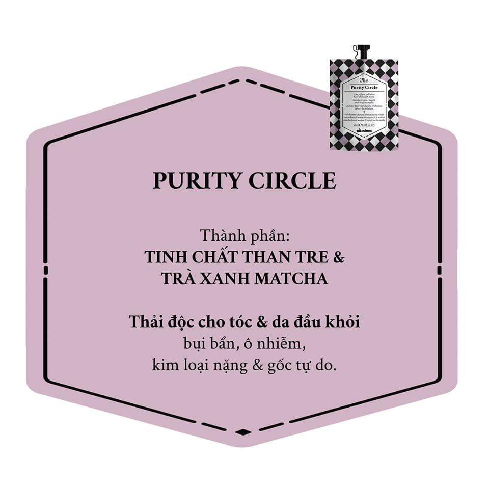 Hộp 6 mặt nạ thải độc cho tóc và da đầu Davines The Purity Circle 50ML