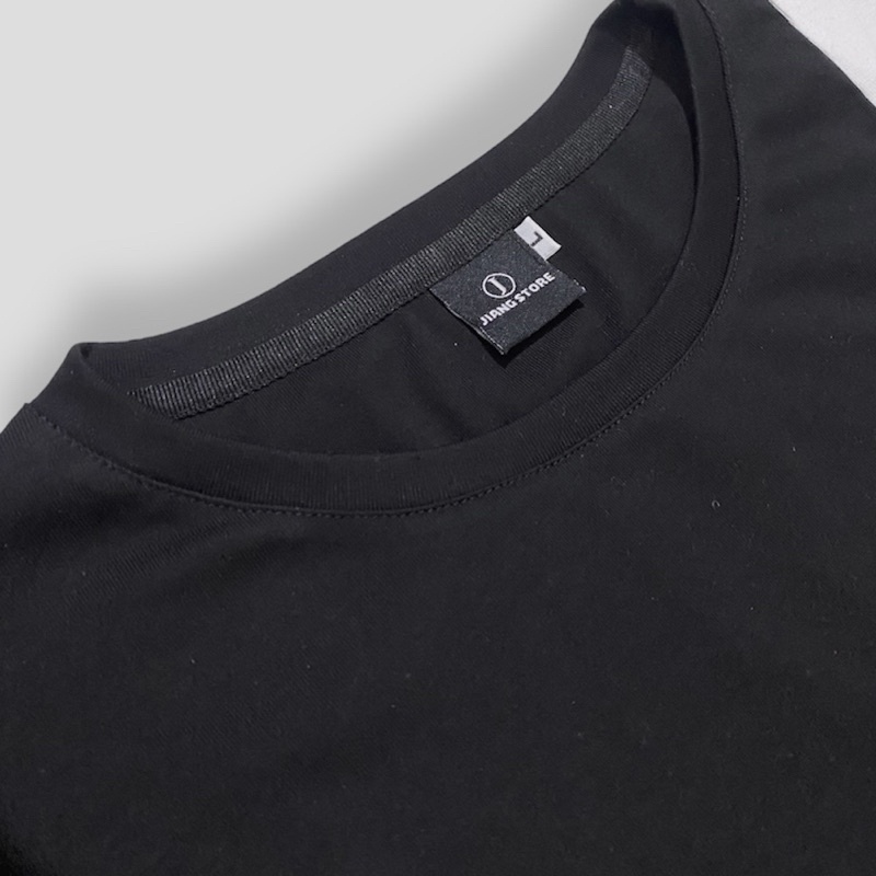 Áo thun tay lỡ form rộng kẻ sọc vai - phông nam nữ cotton oversize Jiang Store