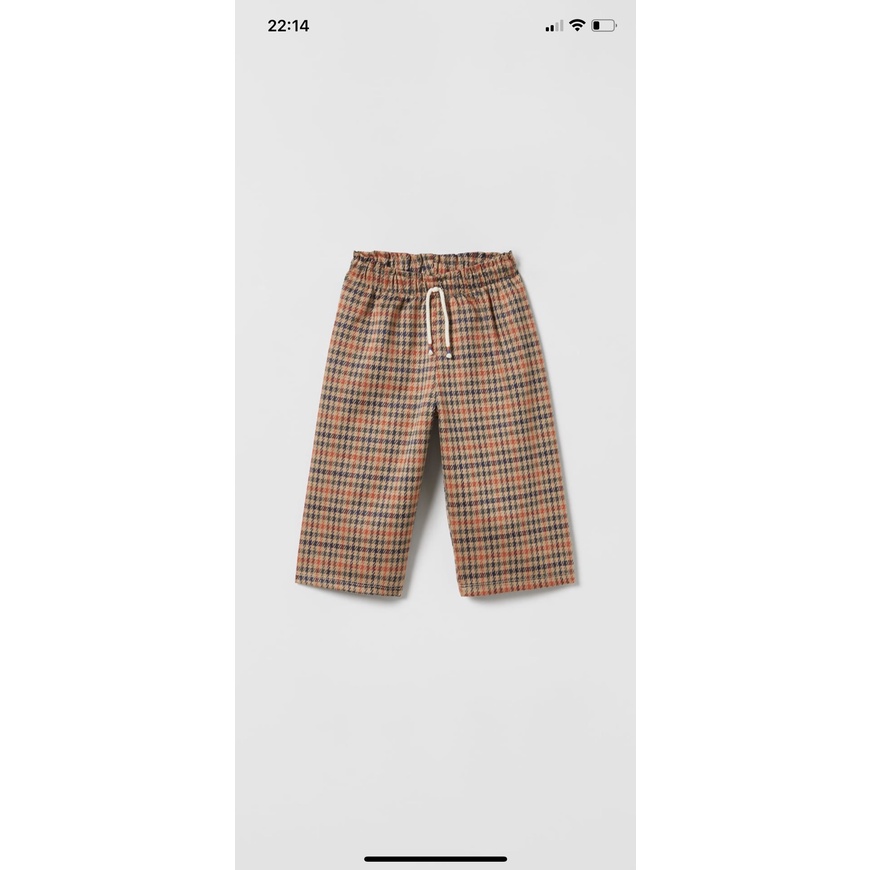 Quần xuông kẻ bé gái Zara