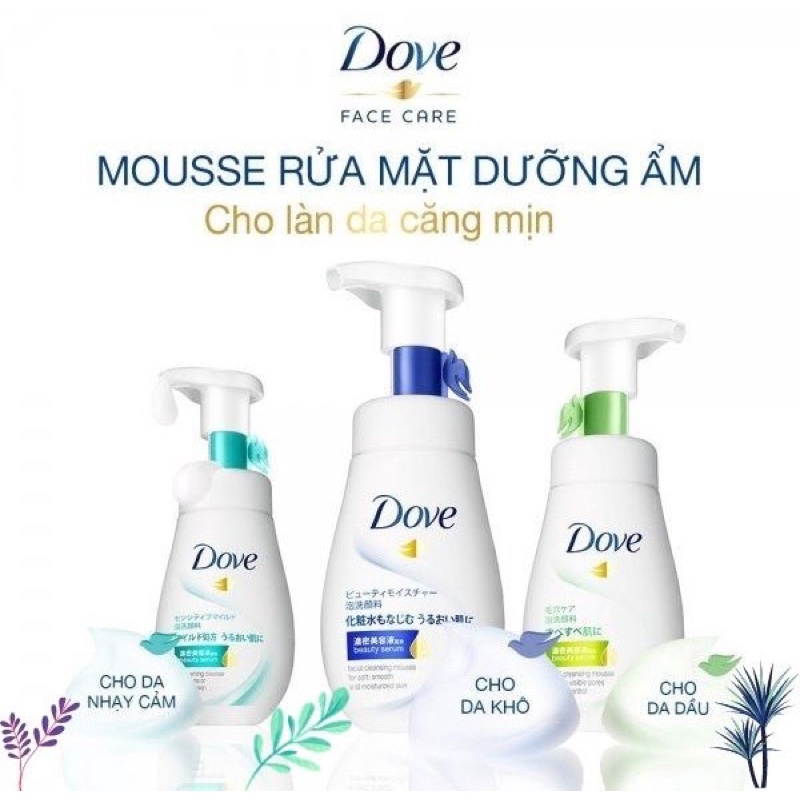 [THANH LÝ] SRM DOVE dạng bọt tinh chất 160ml