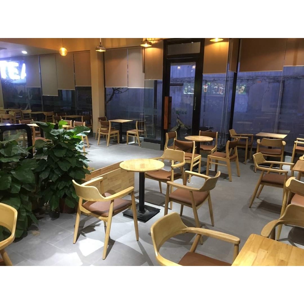 Ghế gỗ cafe Hiroshima lưng cao