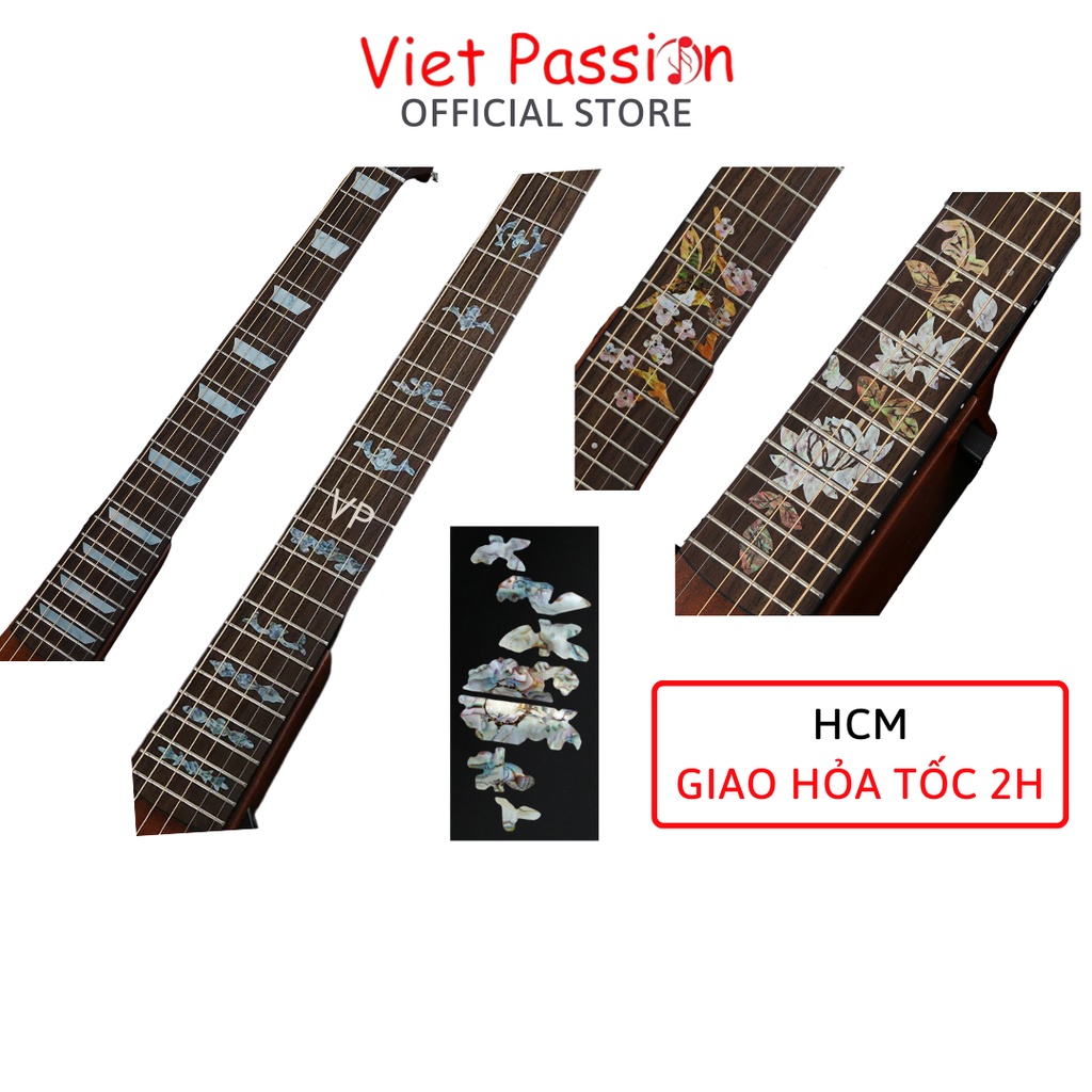Sticker Miếng dán trang trí cần đàn guitar 23 mẫu dán Viet Passion HCM