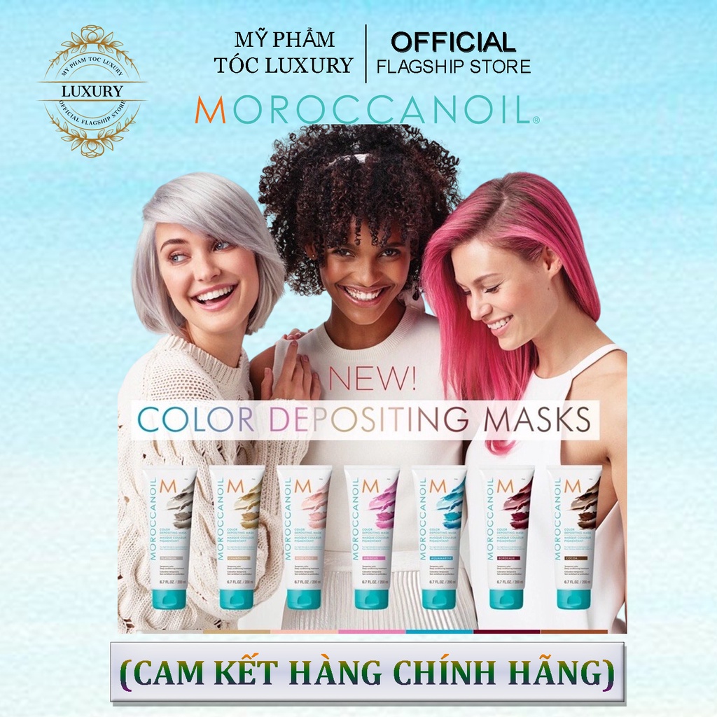 Mặt Nạ Dưỡng Bổ Sung Hạt Màu Moroccanoil Color Depositing Mask 200ml cho tóc nhuộm