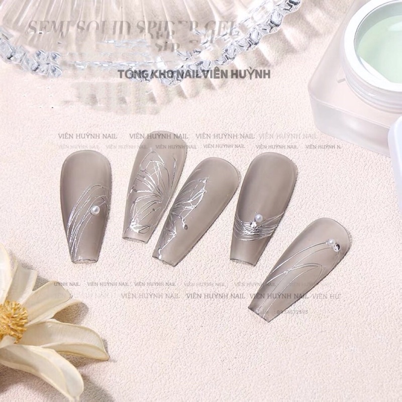 Gel nhện chà tráng gương - gel kéo sợi trong suốt dùng vẽ nổi và trang trí móng