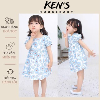 [VIDEO+ẢNH THẬT]VÁY cho bé gái dáng babydoll phong cách HÀN QUỐC đáng yêu KEN's HOUSE BABY tay bồng siêu thoáng mát