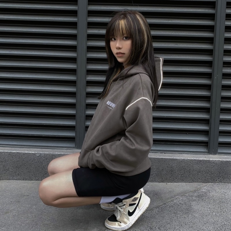 Áo hoodie da lộn Reunion