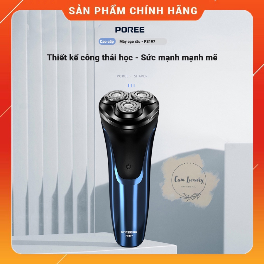 Máy Cạo Râu Mini Poree PS197 Tự Động Sạc Bản TypeC Cho Nam Giới Chính Hãng