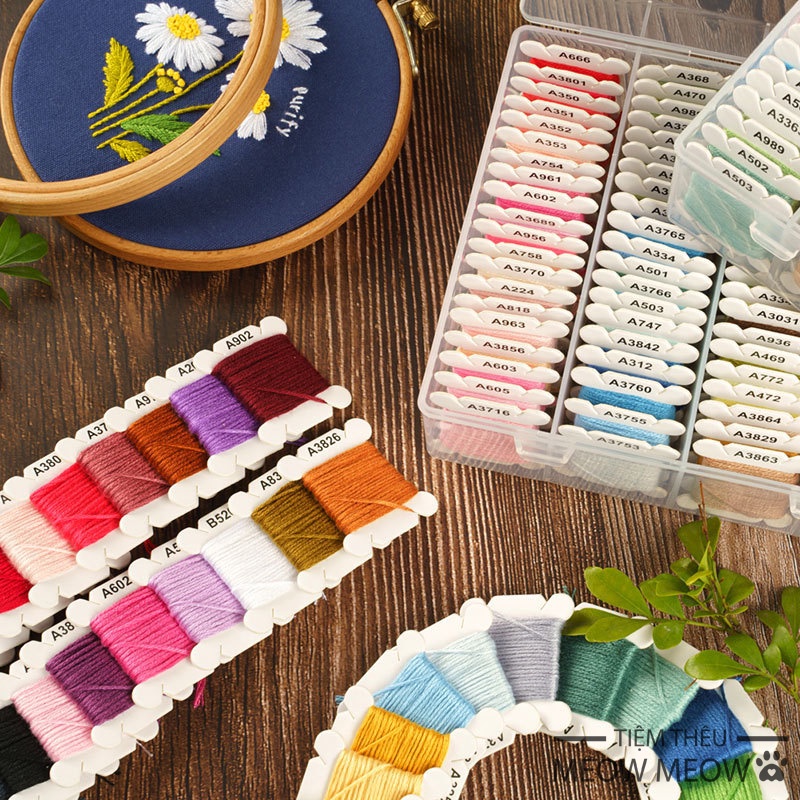 Chỉ thêu cotton Cherish hộp 80 màu