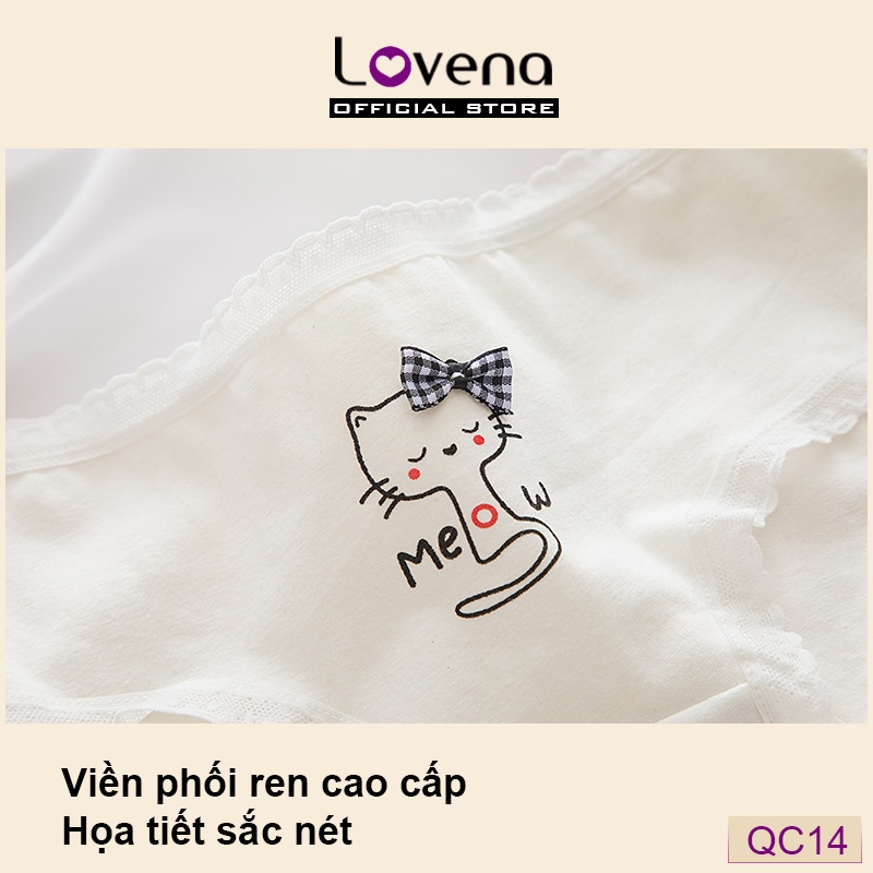 Quần Lót Cute Nữ Cotton Kháng Khuẩn Lovena QC14