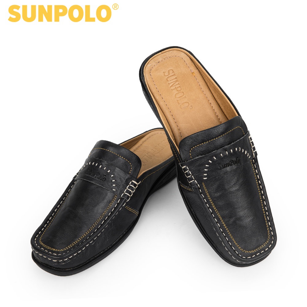 Giày sục nam Da bò cao cấp SUNPOLO - SPO003