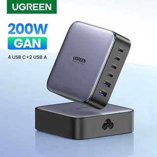 Củ sạc 6 cổng ugreen gan ii 200w chuẩn pd pps 4c 2a cd271