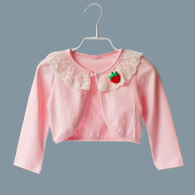 Áo Khoác Cardigan Tay Dài Phối Ren Phong Cách Hàn Quốc Thời Trang Mùa Thu 2021 Cho Bé Gái#3.8