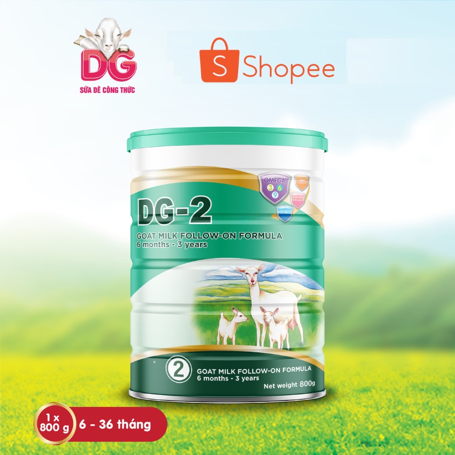 Sữa Dê Công Thức DG2 800gr Tặng 4 bộ bảng gỗ ghép hình ngẫu nhiên