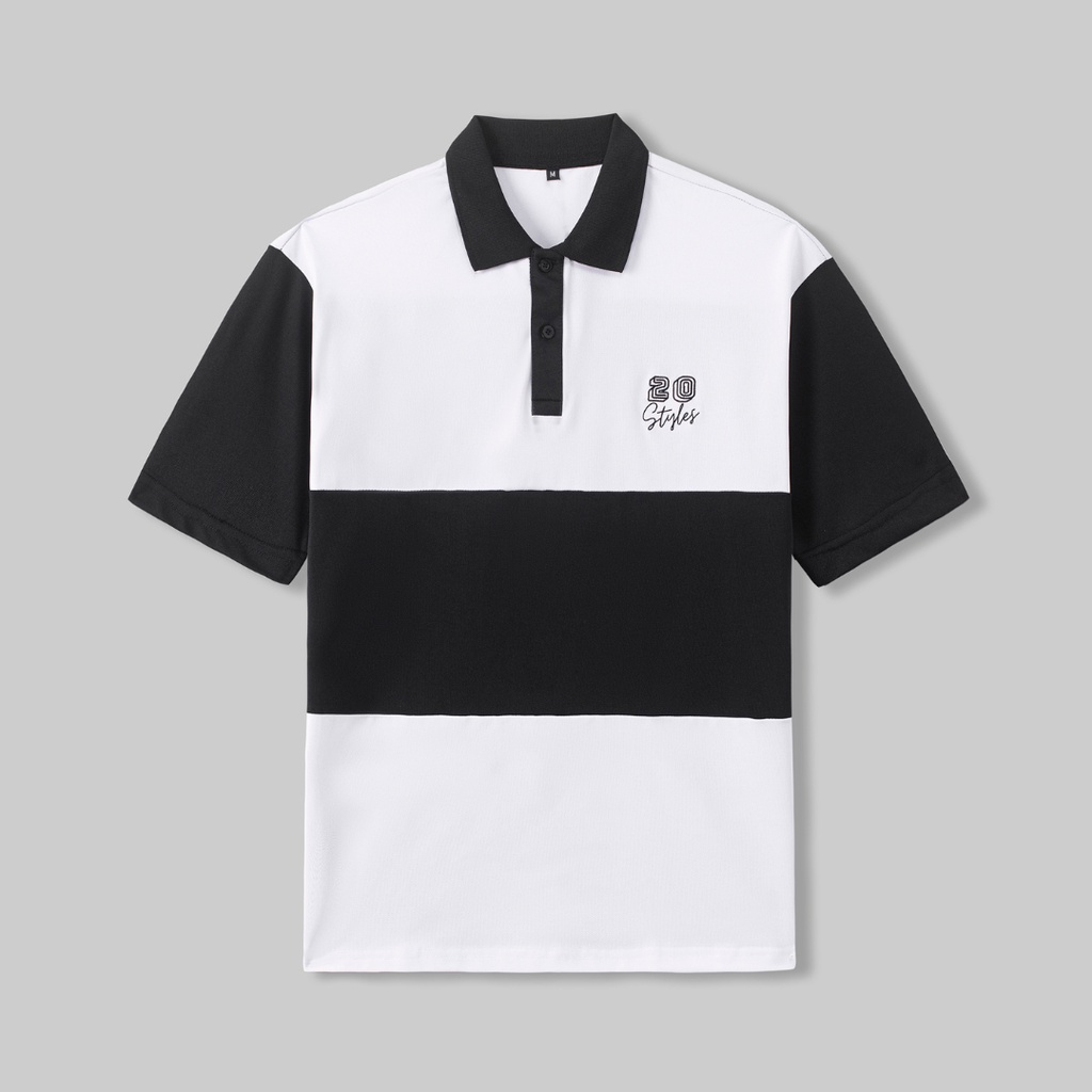 Áo Polo Unisex Nam Nữ Vải Cotton Cao cấp Thêu Chữ 20Styles APL02
