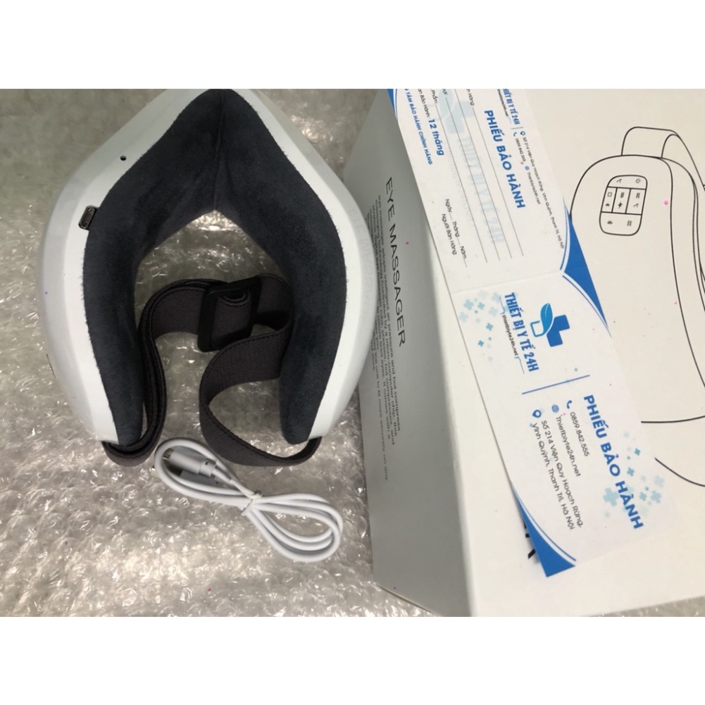Máy massage mắt túi khí thông minh HY-01, máy mát xa mắt TÚI KHÍ-NHIỆT-RUNG-NHẠC-BLUETOOTH giảm quầng thâm