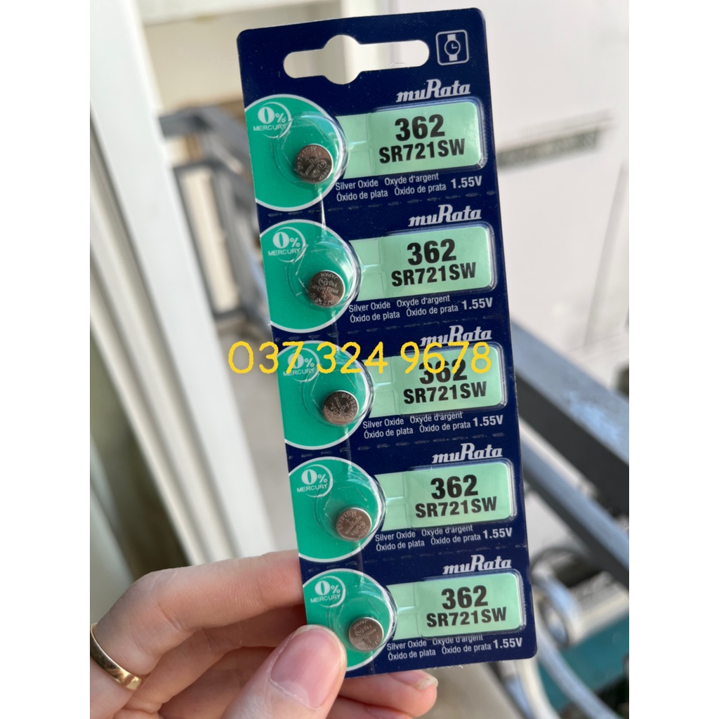 Vỉ 5 viên pin cúc áo SONY - muRata SR721SW SR721 721 362 AG11 pin đồng hồ 1,55V