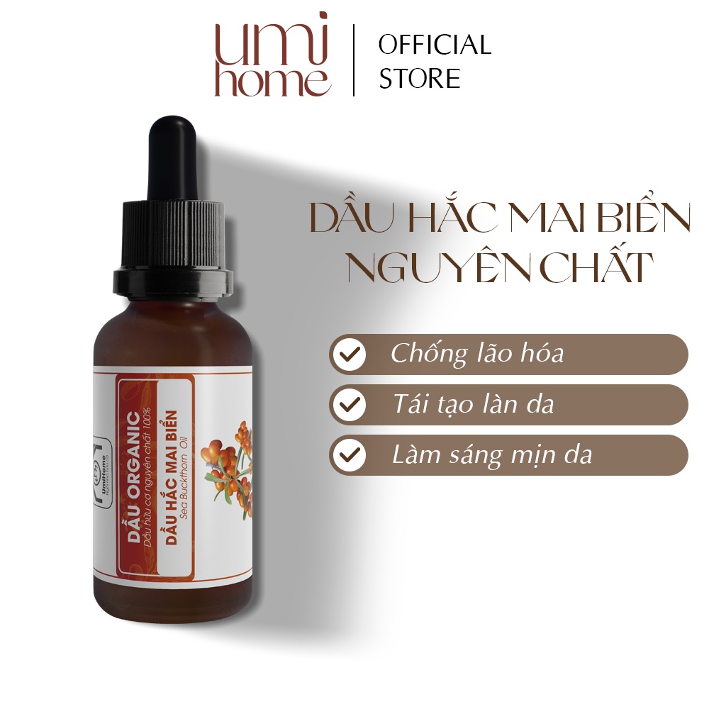 Dầu Hắc Mai Biển phục hồi tái tạo da hữu cơ UMIHOME nguyên chất | Sea buckthorn oil 100% Organic 10ML