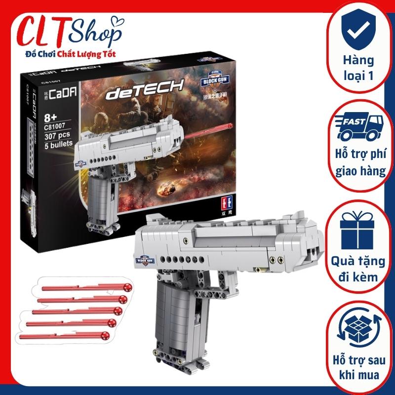 Đồ chơi dạng lego mô hình súng lục bạc detech block gun cada c81007 CLTshop