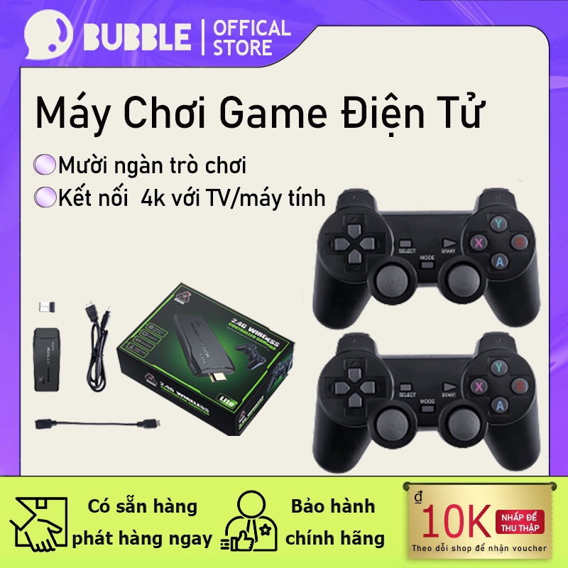Máy Chơi Game Điện Tử 4 Nút Game Stick HDMI 3000+/10000+ Trò Chơi, Kết nối HDMI, 4K kết nối với ti vi，32GB/64GB