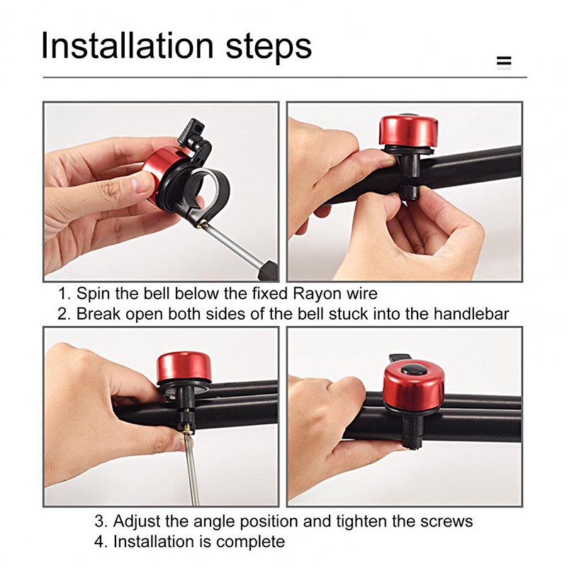 Còi chuông xe đạp, Chuông gắn tay lái xe đạp,Chuông xe đạp kim loại kêu vang to gắn mọi loại xe-nhiều màu siêu bền.