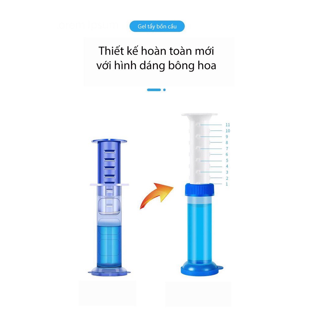 Gel thơm làm sạch khử mùi vệ sinh diệt khuẩn khử trùng bồn cầu hình bông hoa
