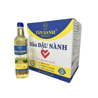 1 thùng 12 chai - dầu đậu nành tân sanh loại chai 1 lít