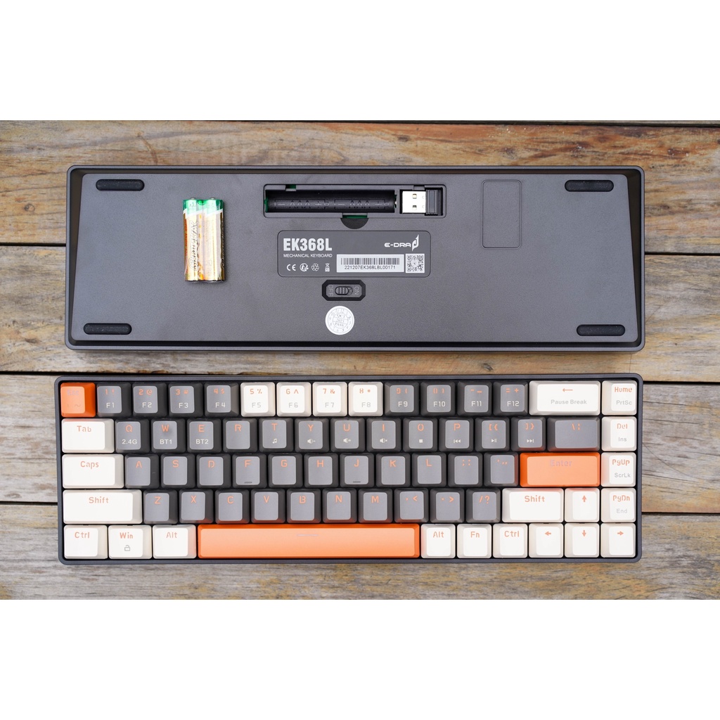 Bàn phím chơi game cơ không dây giá rẻ E-DRA EK368L