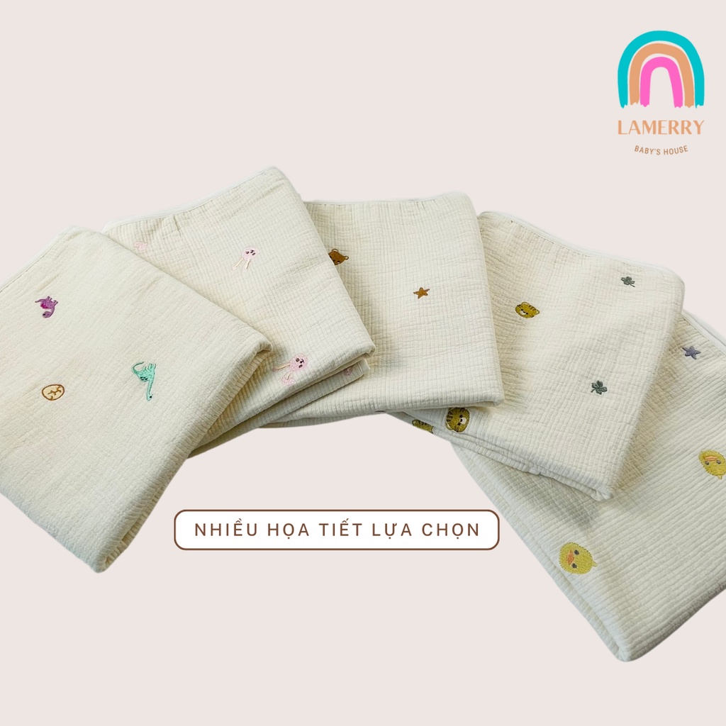 Tấm lót chống thấm xô Muslin cao cấp size 70X120 cm thoáng mát, mềm mại, tiện lợi, lót chống thấm mùa hè cho bé sơ sinh