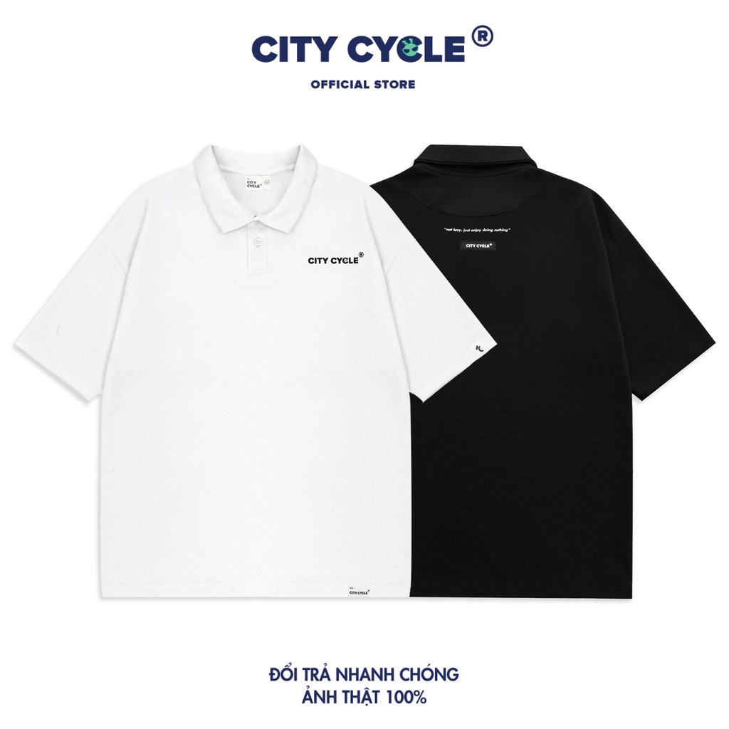 Áo Polo Local Brand Ngắn Tay Lazy City Cycle cotton form rộng nam nữ oversize unisex | BigBuy360 - bigbuy360.vn