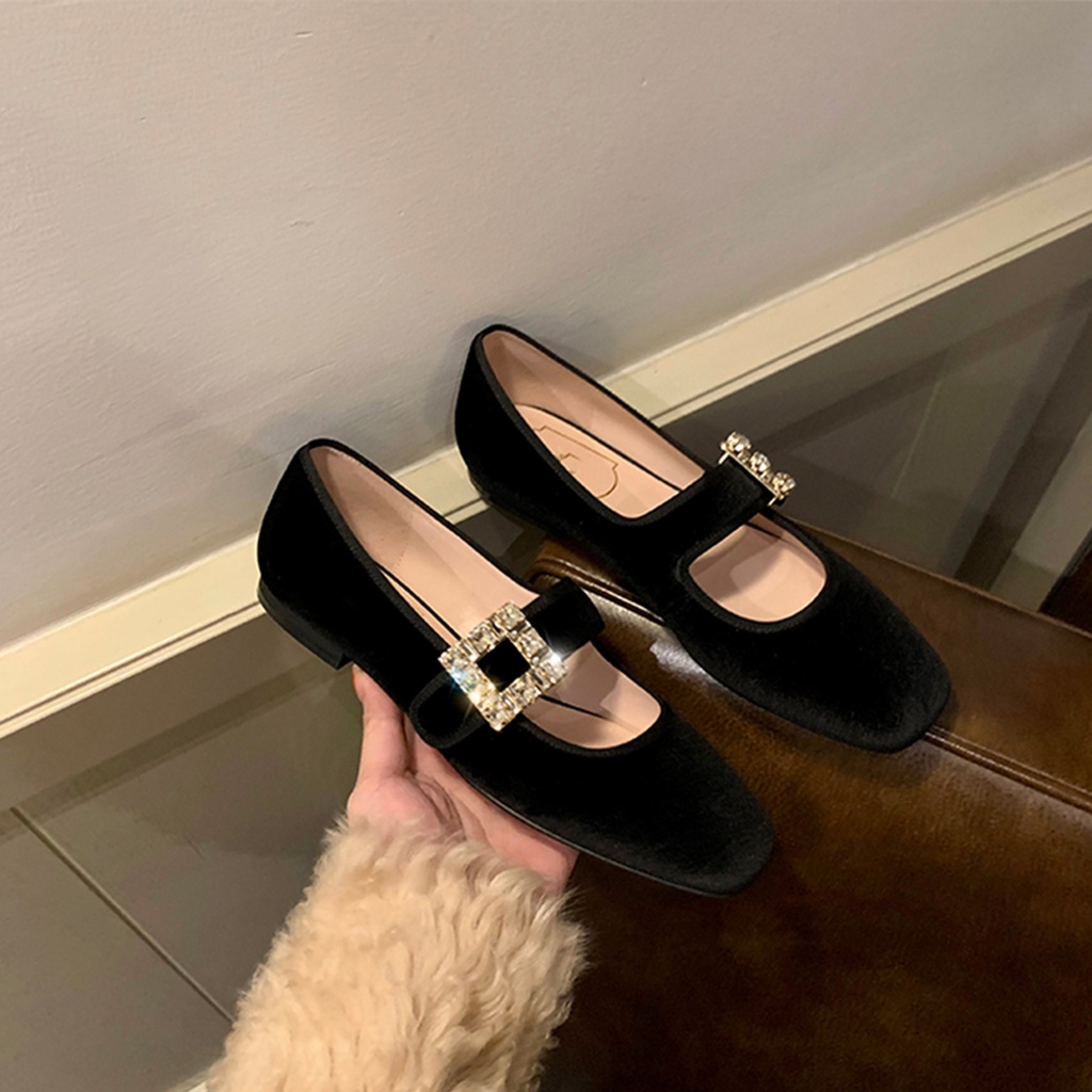 Giày Búp Bê Đế Bằng Phong Cách Mary Jane Cổ Điển Thời Trang Cho Nữ