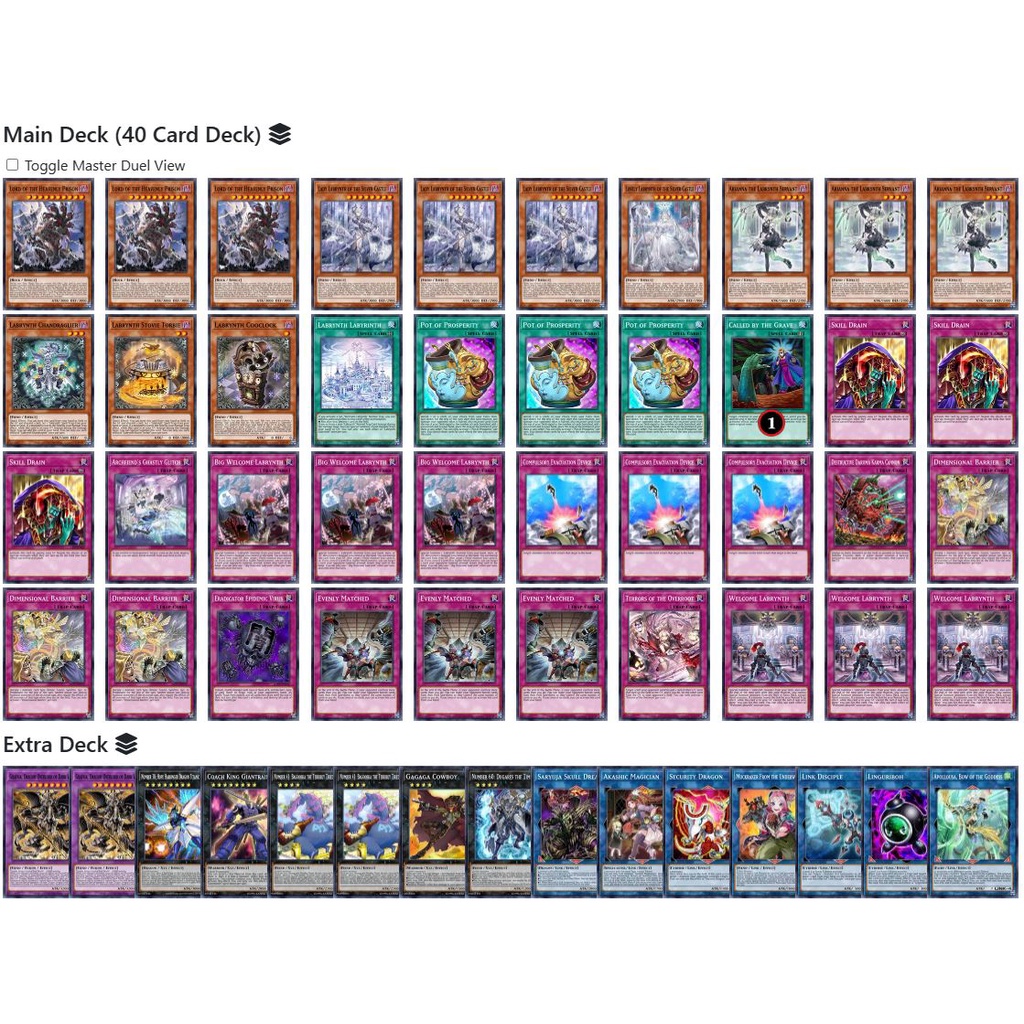 Bài YuGiOh - Bộ 54 lá bài Labrynth-Labrynth Deck - Card Game VN Giá Rẻ