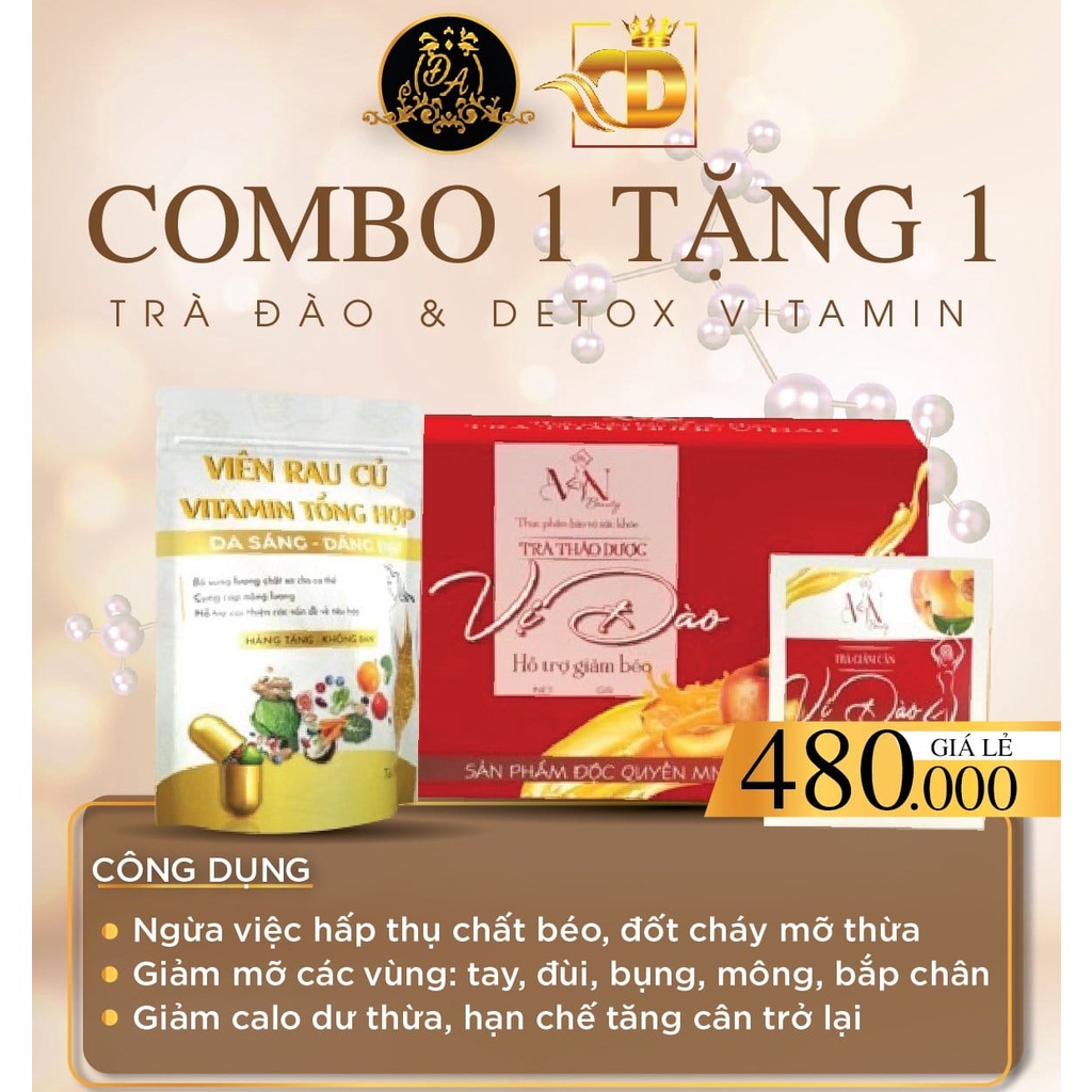 Trà Giảm Cân Vị Đào Beauty Group - Mỹ Phẩm Đông Anh - Giảm Cân An Toàn Hiệu Quả