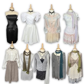 set đầm váy kèm khăn choàng trang phục thường ngày, đầm tiệc, đầm fairy, punk